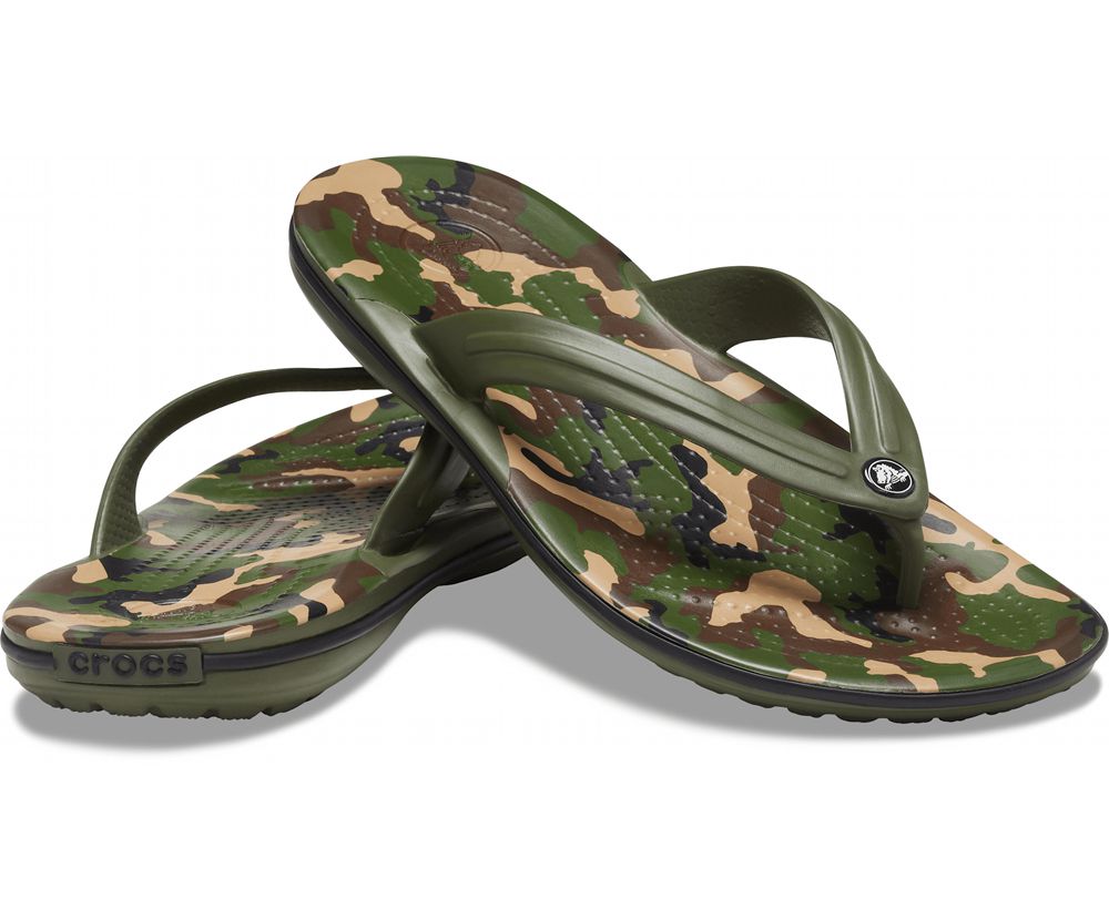 Crocs Crocband™ Printed Klipklapper Dame Camouflage | 492-UBTHZE