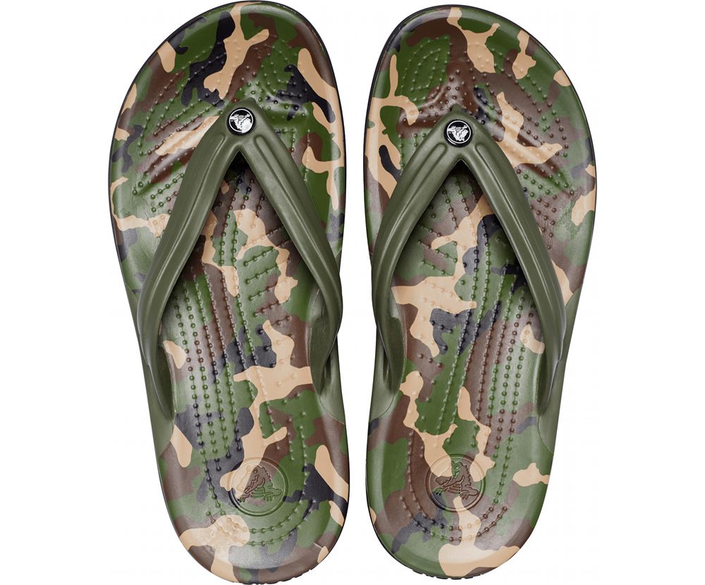 Crocs Crocband™ Printed Klipklapper Dame Camouflage | 492-UBTHZE