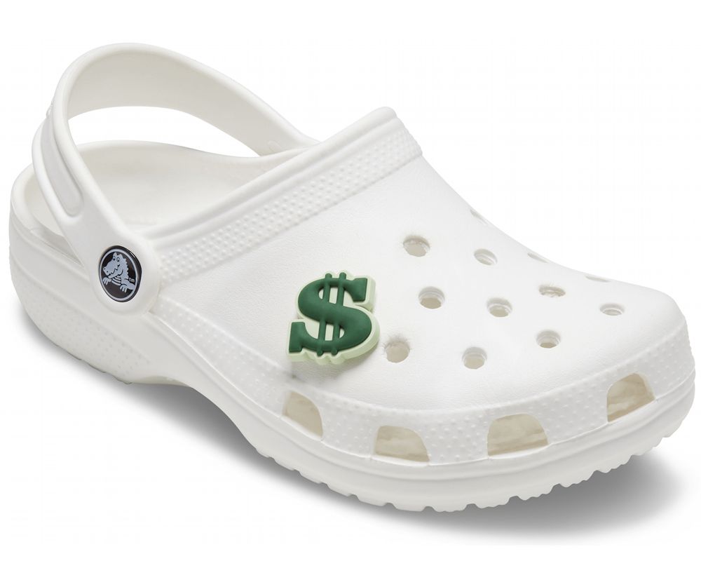 Crocs Dollar Sign Jibbitz Dame Grøn | 309-RQAIVN