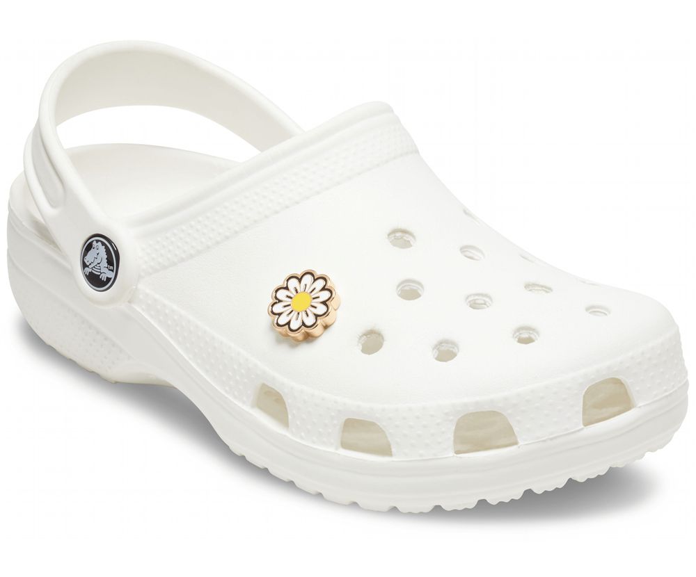 Crocs Elevated Daisy Jibbitz Dame Hvide | 501-COHXFZ