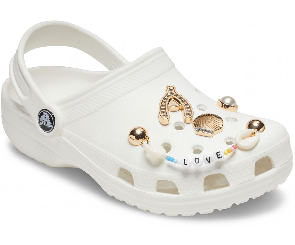 Crocs Elevated Gold 5-Pack Jibbitz Dame Flerfarvede | 560-PIVOUK