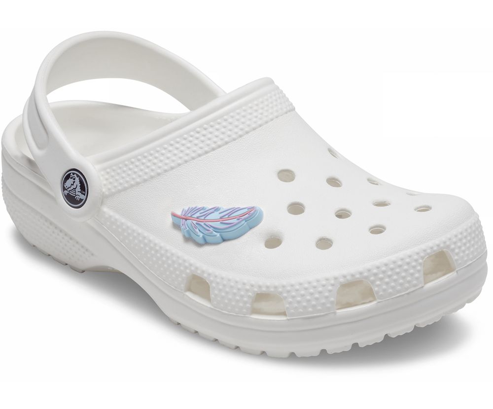 Crocs Feather Jibbitz Dame Blå | 362-BKMLXS