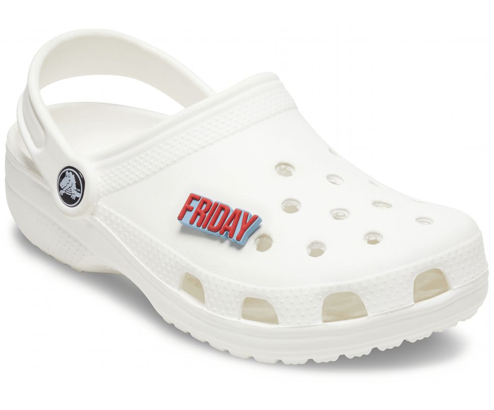 Crocs Friday Jibbitz Dame Rød | 819-RZITMB