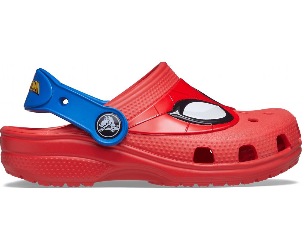 Crocs Fun Lab Classic I Am Spiderman Træsko Pige Rød | 684-IUGHWL