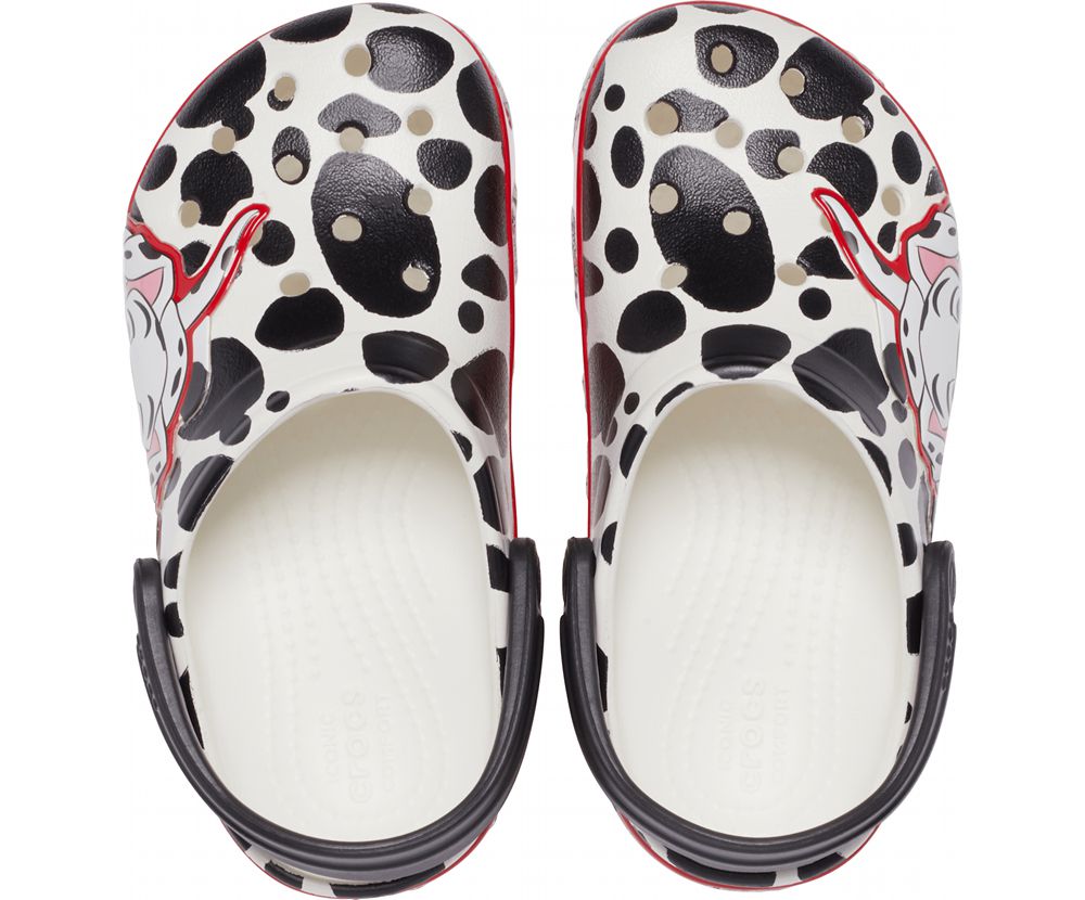 Crocs Fun Lab - Disney 101 Dalmatians Træsko Pige Hvide Sort | 460-JSTPEQ