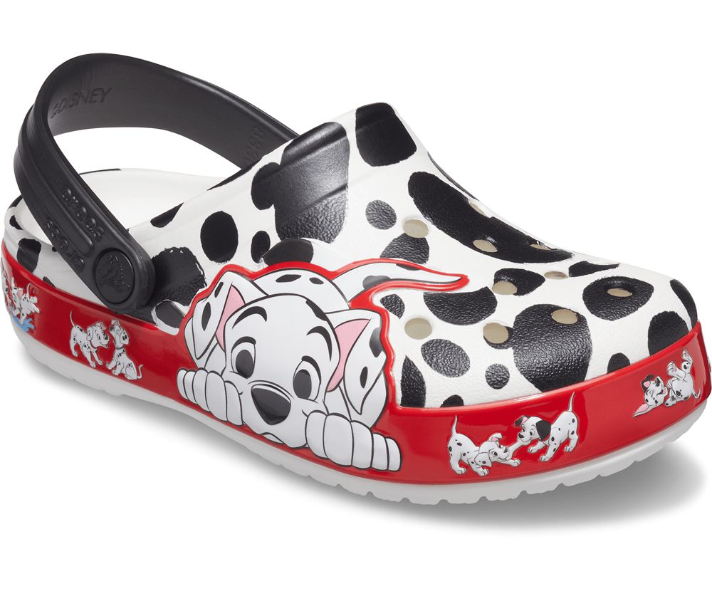 Crocs Fun Lab - Disney 101 Dalmatians Træsko Pige Hvide Sort | 460-JSTPEQ