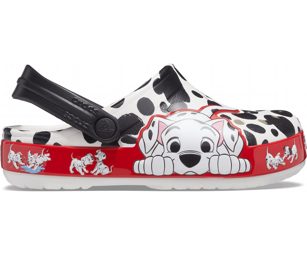 Crocs Fun Lab - Disney 101 Dalmatians Træsko Pige Hvide Sort | 460-JSTPEQ