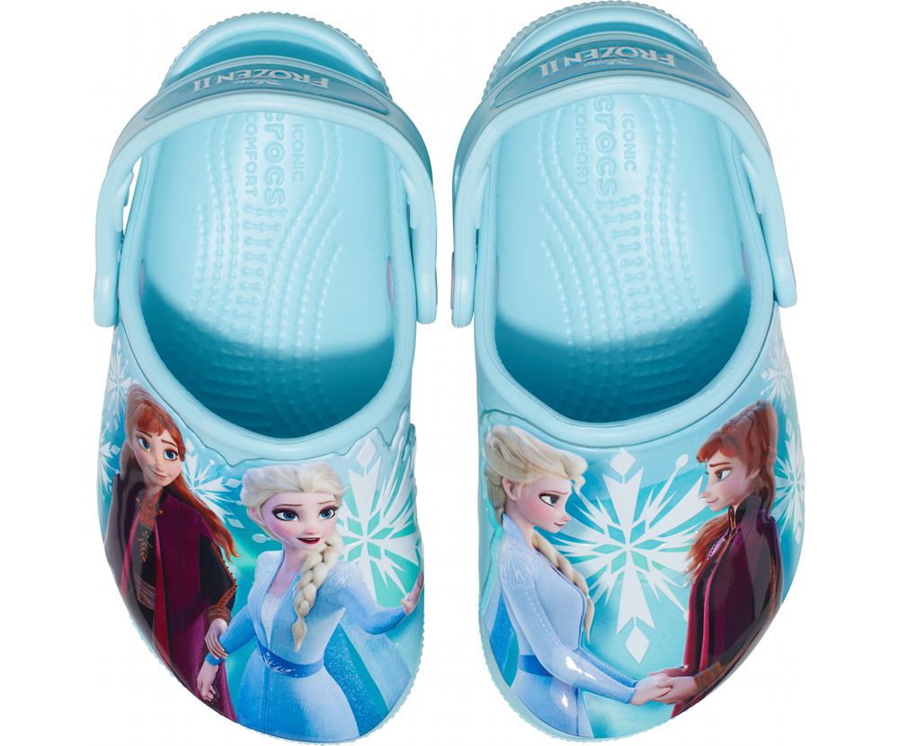 Crocs Fun Lab Disney Frozen Ii Træsko Pige Turkis | 672-NOIEFG