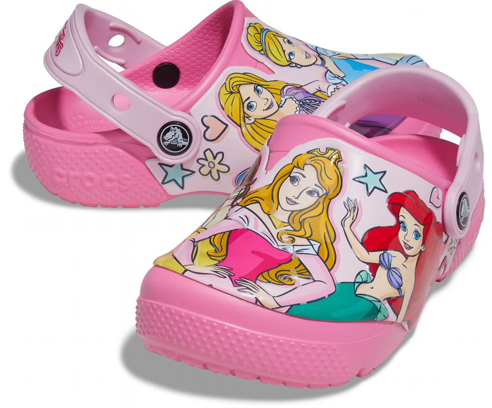 Crocs Fun Lab Disney Princess Træsko Pige Lyserød | 540-RFMSPU