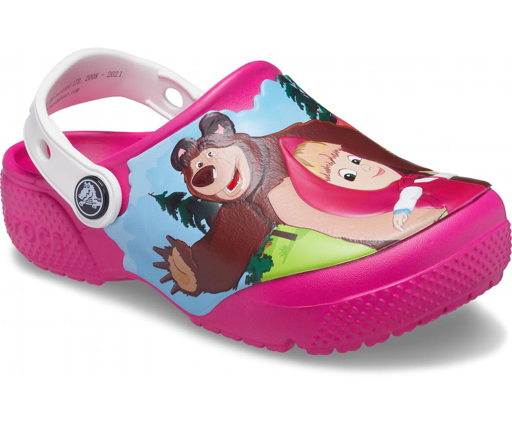 Crocs Fun Lab Masha And The Bear Patch Træsko Pige Lyserød | 608-LYDJMR