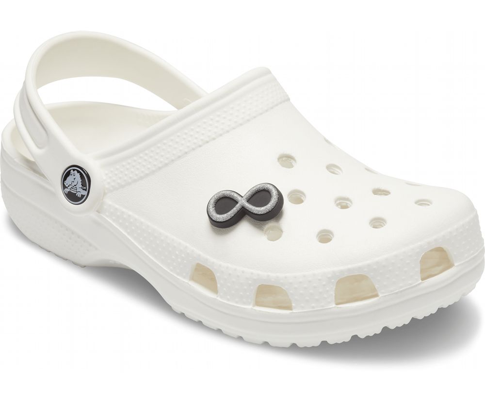 Crocs Glitter Infinity Symbol Jibbitz Dame Sølv | 569-LQBENT