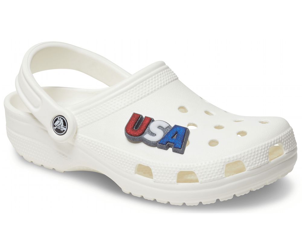 Crocs Glitterusa Jibbitz Dame Flerfarvede | 510-DAYJIF