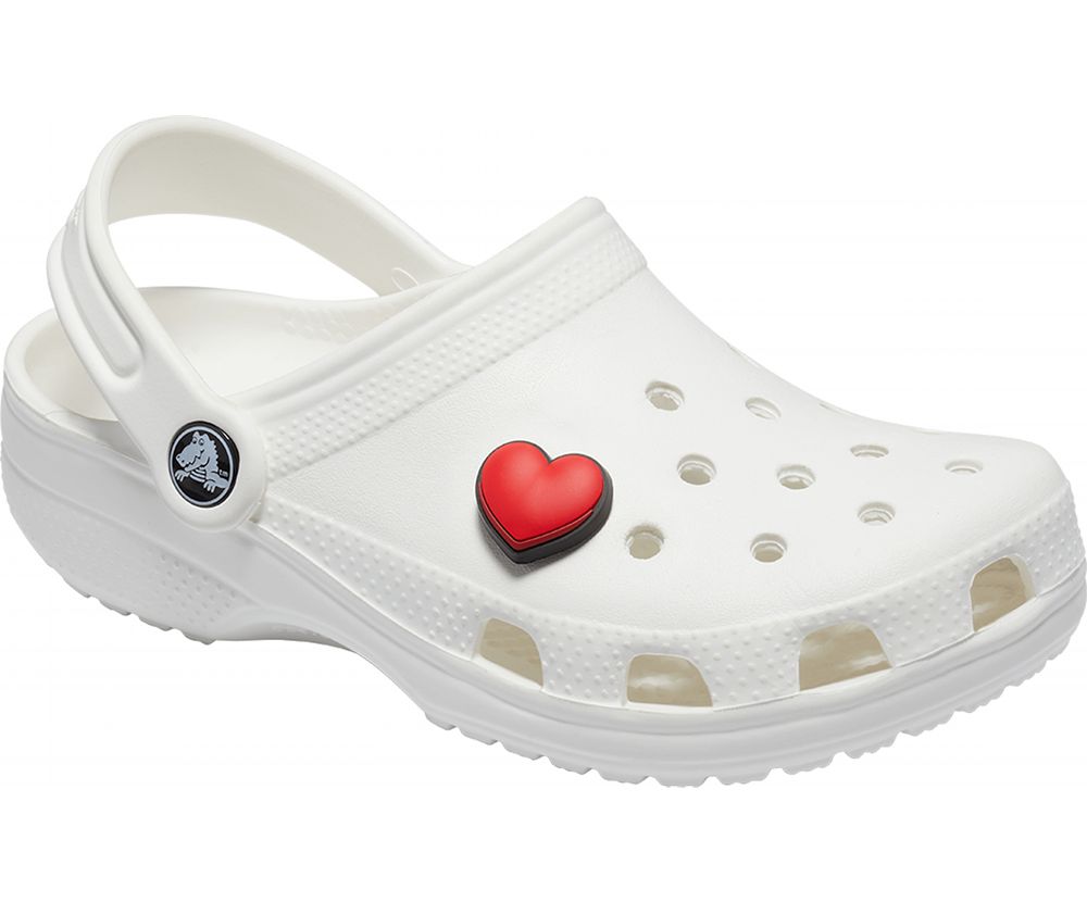 Crocs Heart Peg Jibbitz Dame Rød | 164-CRYMUG