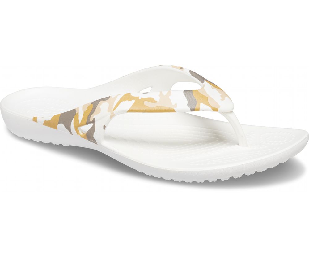 Crocs Kadee Ii Printed Flip Sandaler Dame Hvide | 871-VLTCMP