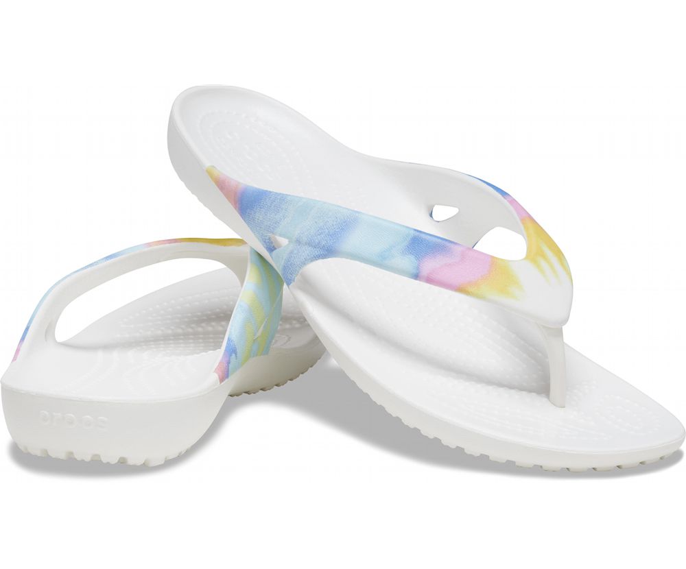 Crocs Kadee Ii Printed Klipklapper Dame Hvide | 682-XQHRAT