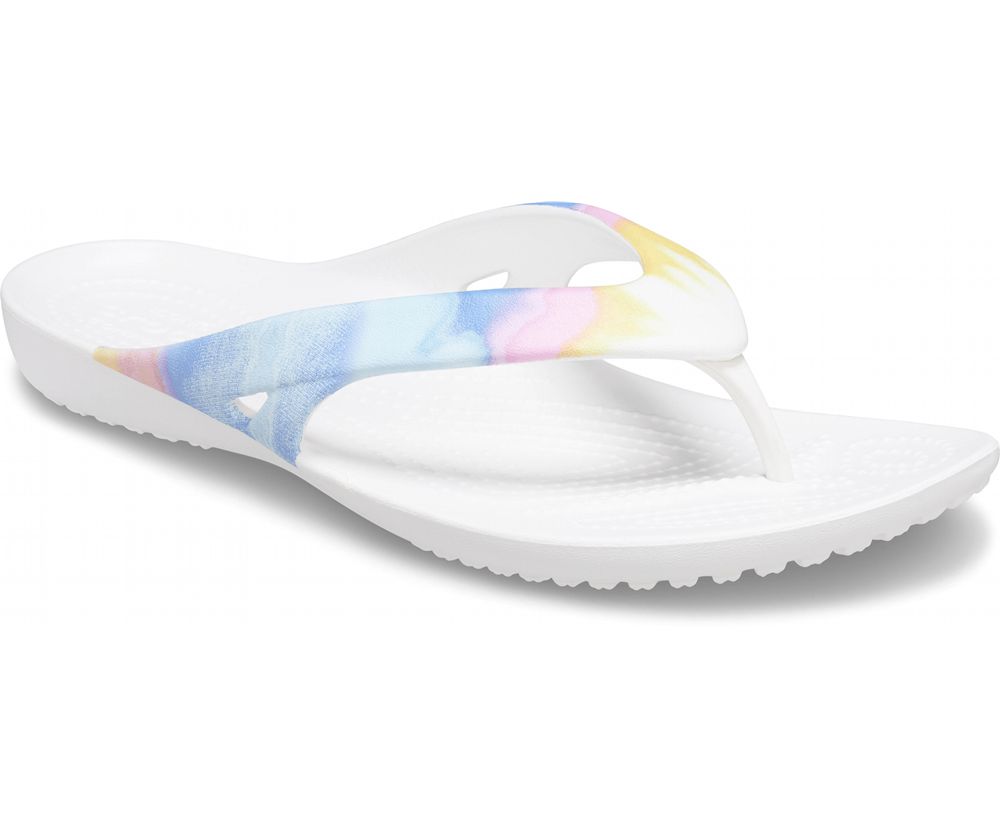 Crocs Kadee Ii Printed Klipklapper Dame Hvide | 682-XQHRAT