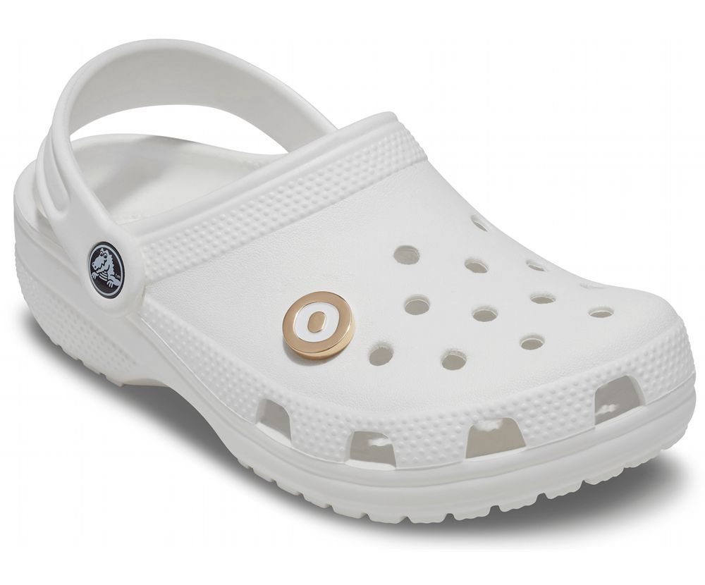 Crocs Letter O Jibbitz Dame Guld | 817-MVJRTC