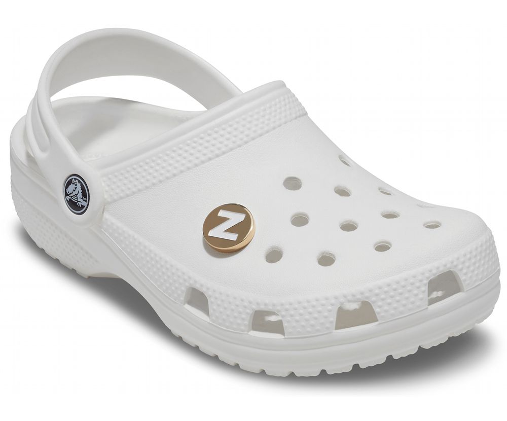 Crocs Letter Z Jibbitz Dame Guld | 957-YOSCZL