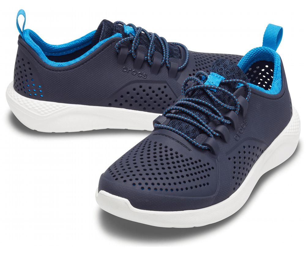 Crocs Literide™ Pacer Sneakers Drenge Mørkeblå | 374-NZQDOW