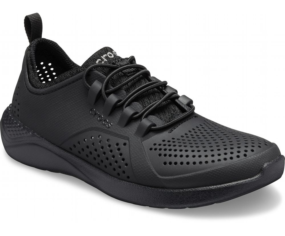 Crocs Literide™ Pacer Sneakers Drenge Sort | 865-MYVGIE