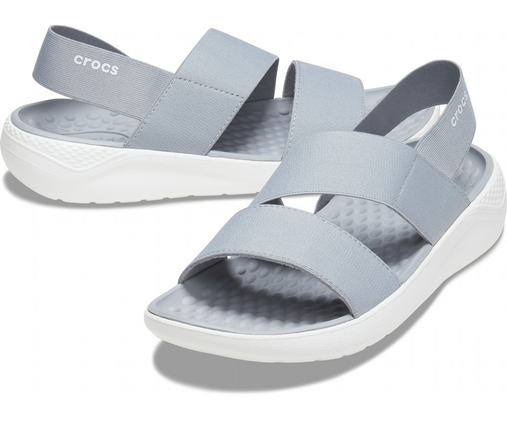 Crocs Literide™ Stretch Sandaler Dame Grå | 350-BSHXWP