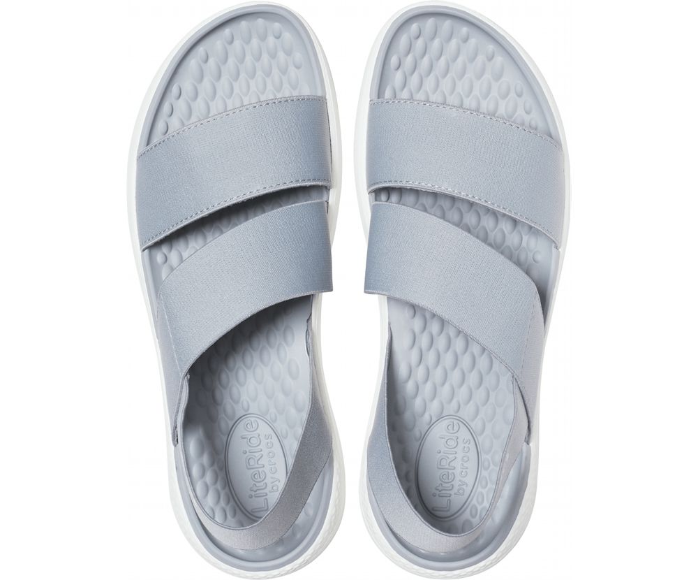 Crocs Literide™ Stretch Sandaler Dame Grå | 350-BSHXWP