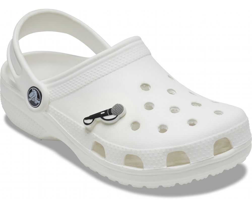 Crocs Microphone Jibbitz Dame Sort | 504-WADUFE