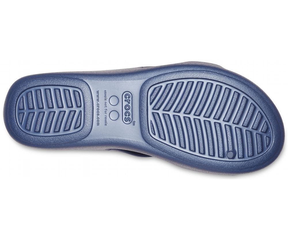 Crocs Monterey Strappy Kilehæl Sandaler Dame Mørkeblå | 061-CILBPH