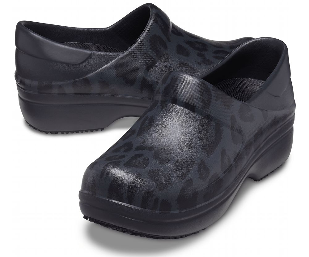 Crocs Neria Pro Ii Graphic Træsko Dame Sort | 047-QZVYRG