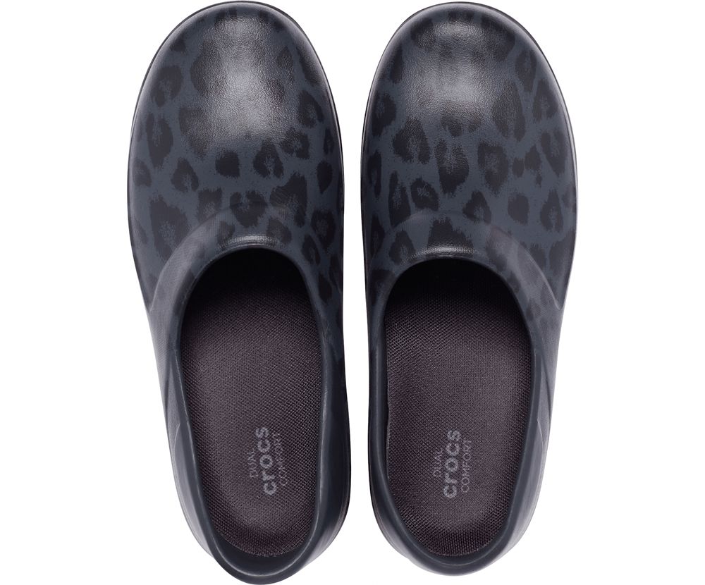 Crocs Neria Pro Ii Graphic Træsko Dame Sort | 047-QZVYRG