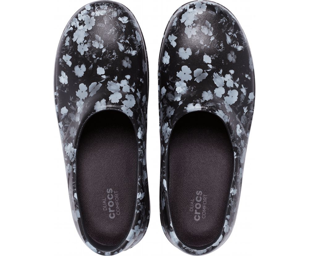 Crocs Neria Pro Ii Graphic Træsko Dame Sort | 125-INLTFY