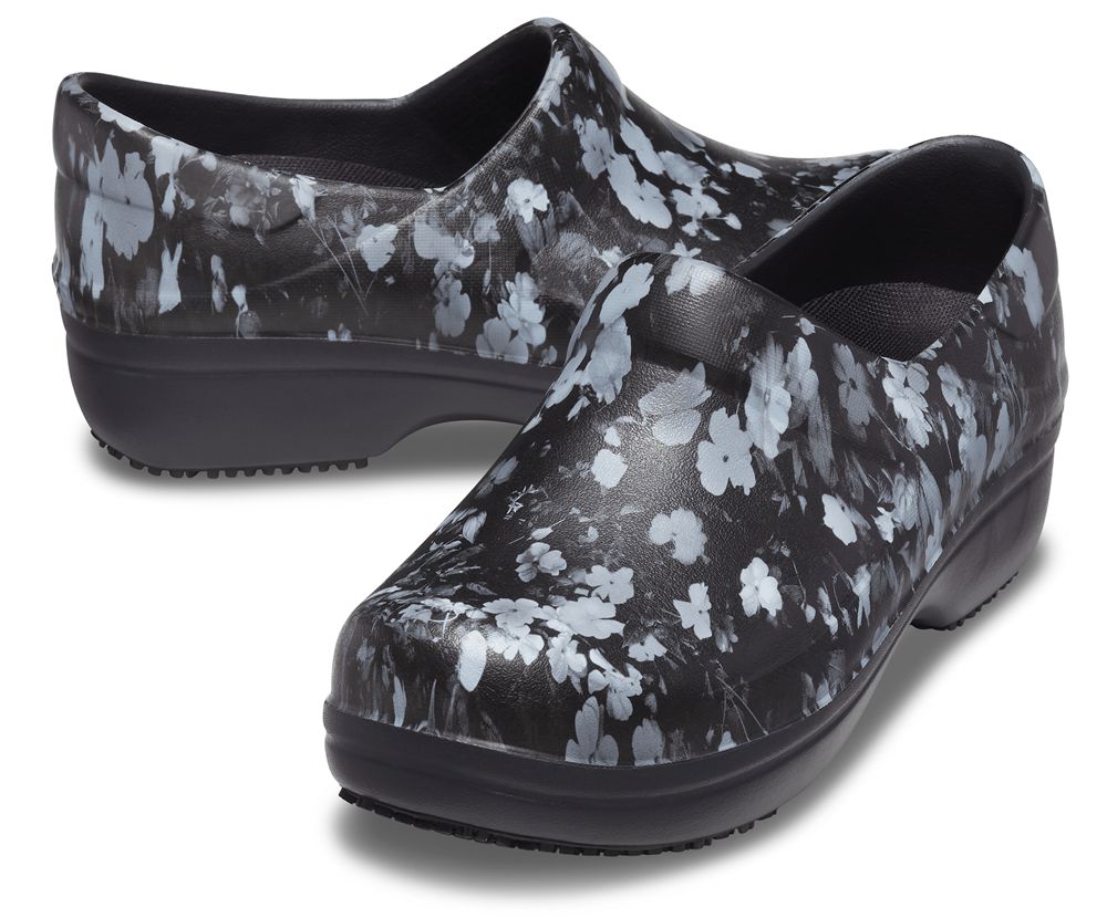 Crocs Neria Pro Ii Graphic Træsko Dame Sort | 125-INLTFY