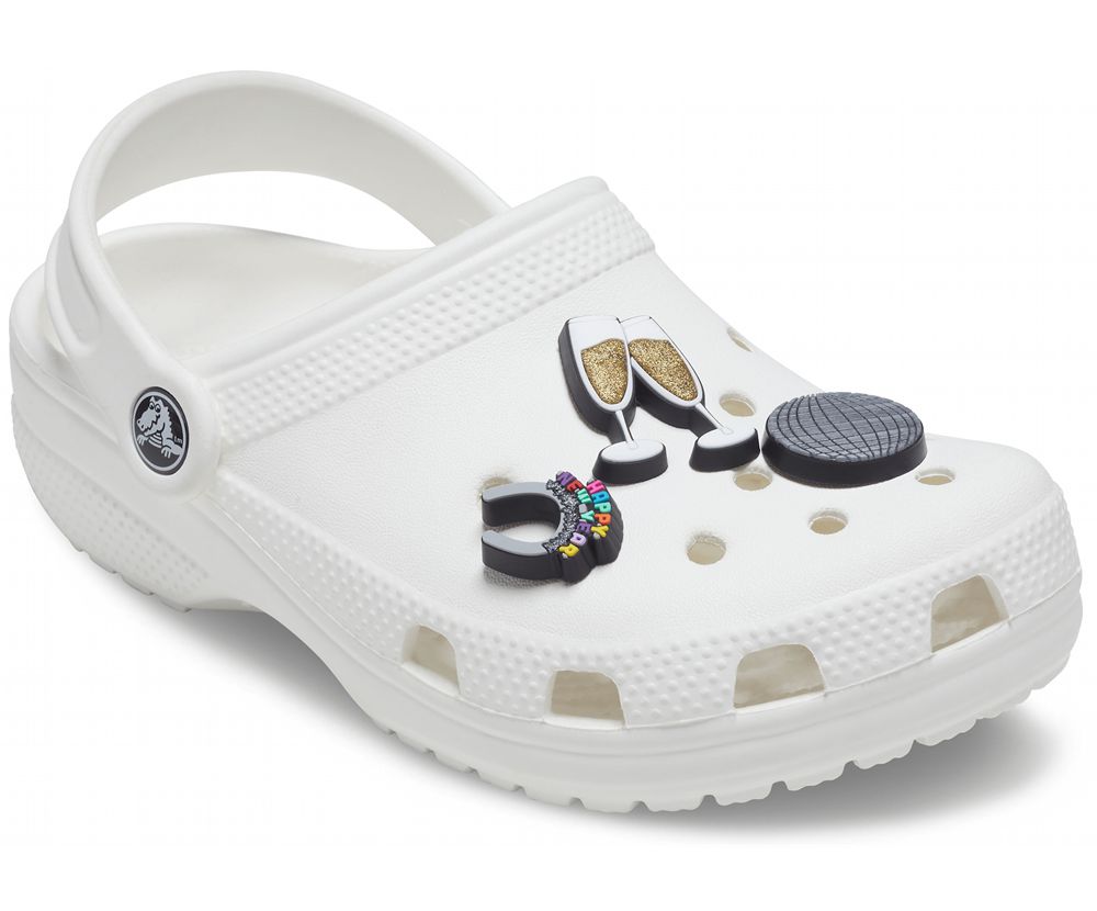 Crocs New Year 3 Pack Jibbitz Dame Flerfarvede | 896-UIYTQK