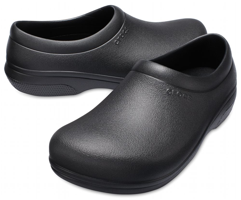 Crocs On-The-Clock Arbejds Slip-On Træsko Herre Sort | 715-HDBNFX