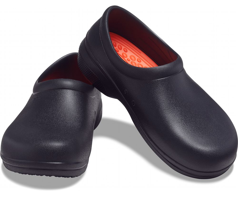 Crocs On-The-Clock Literide™ Slip-On Træsko Herre Sort | 714-MBAJDQ