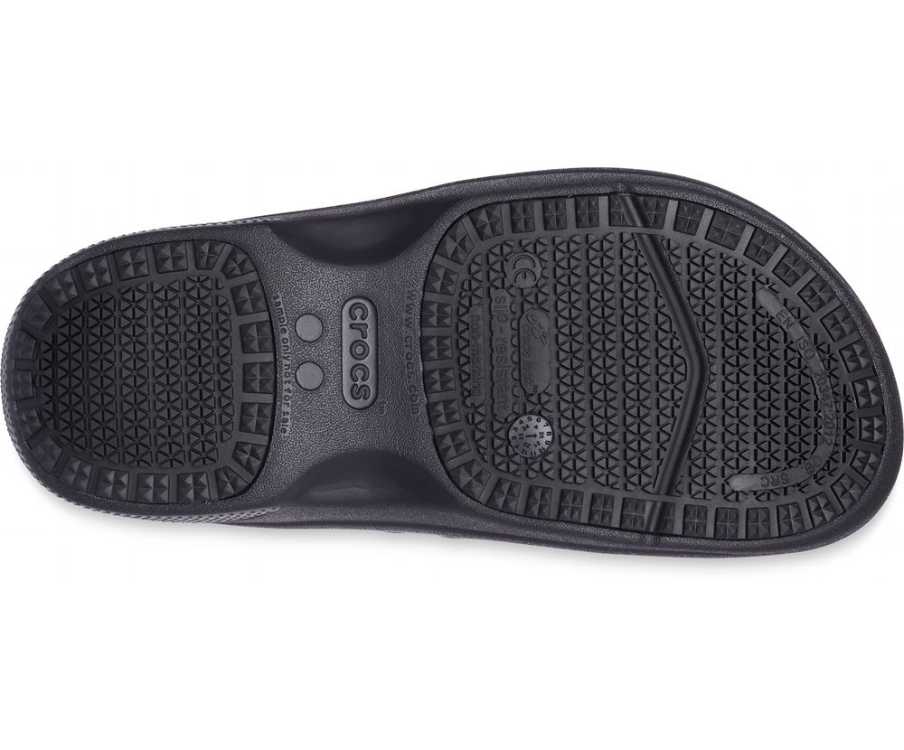 Crocs On-The-Clock Literide™ Slip-On Træsko Herre Sort | 714-MBAJDQ