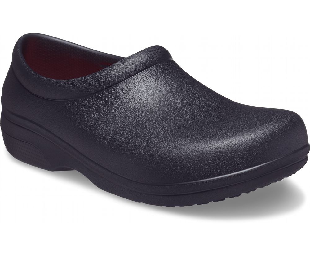 Crocs On-The-Clock Literide™ Slip-On Træsko Herre Sort | 714-MBAJDQ