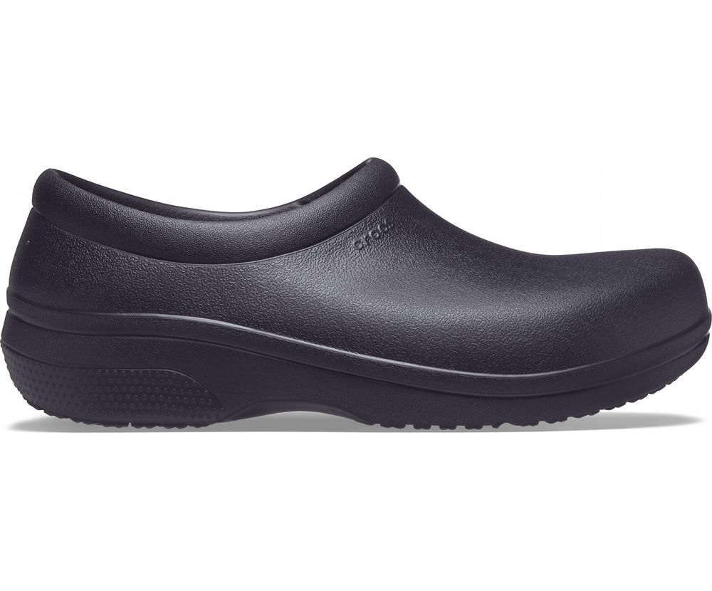 Crocs On-The-Clock Literide™ Slip-On Træsko Herre Sort | 714-MBAJDQ