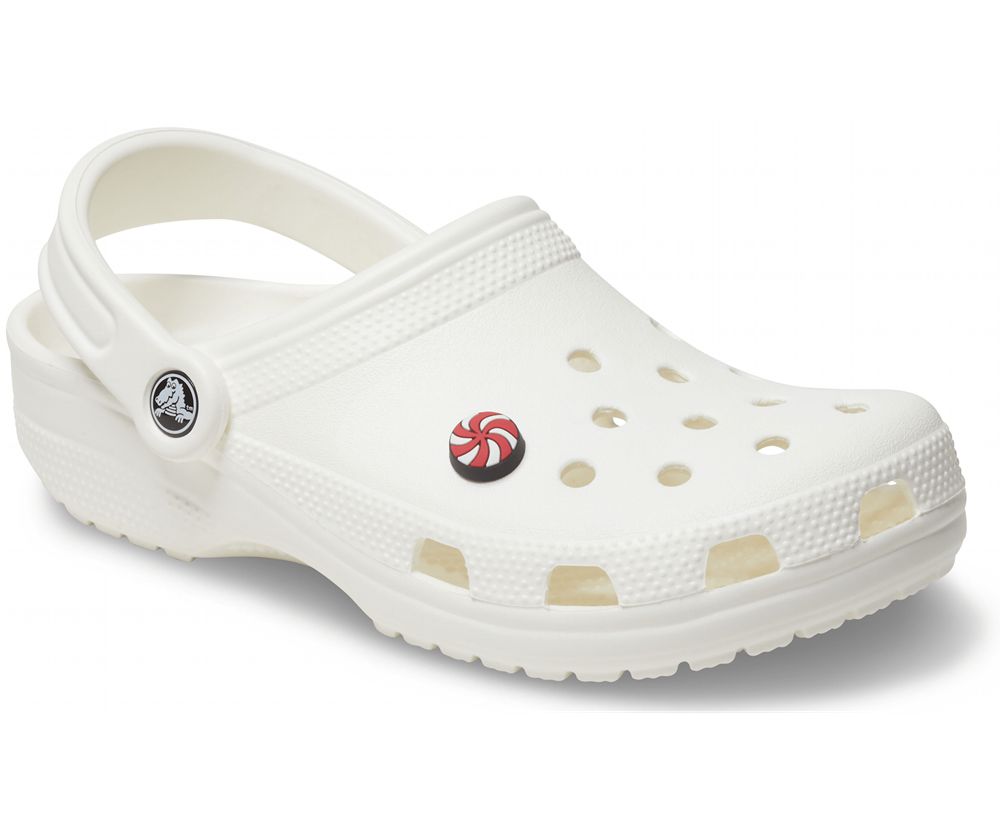 Crocs Peppermint Jibbitz Dame Rød | 602-OXWNYQ