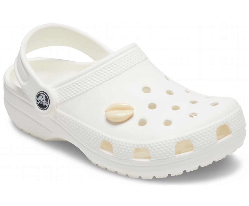 Crocs Puka Shell Jibbitz Dame Beige | 290-QCUXRH