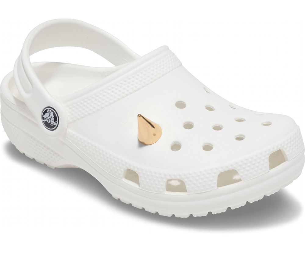 Crocs Punk Stud Jibbitz Dame Guld | 075-XWEKFC