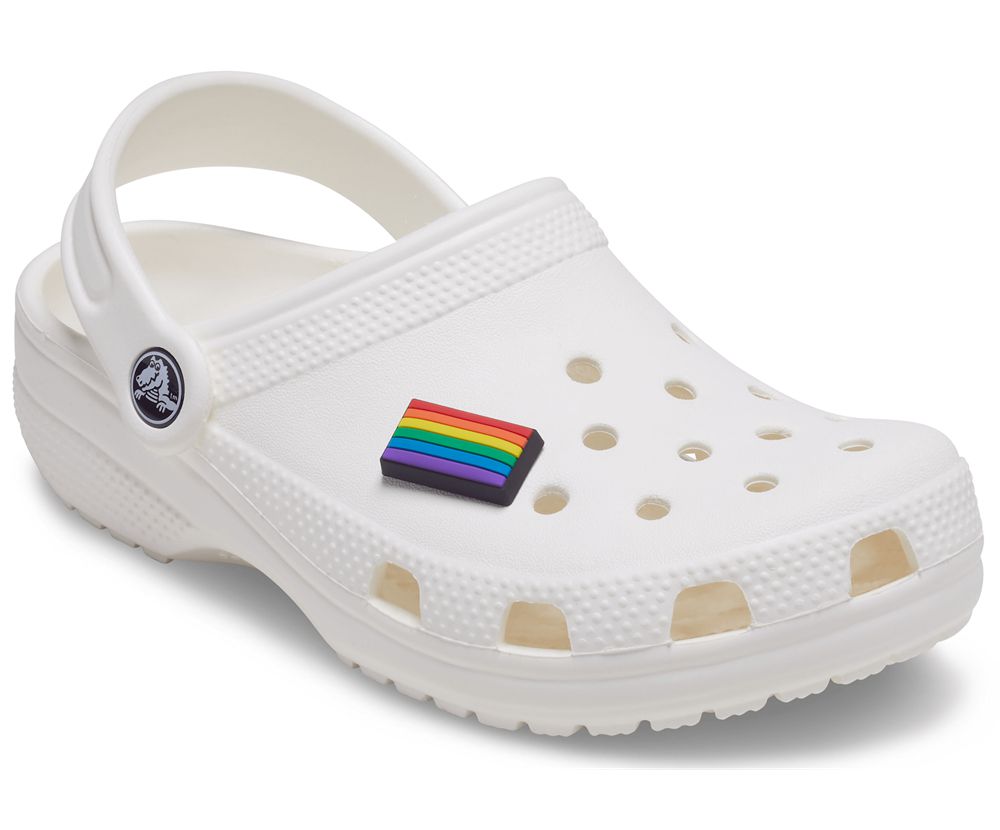 Crocs Rainbow Flag Jibbitz Dame Flerfarvede | 739-KBMWRC