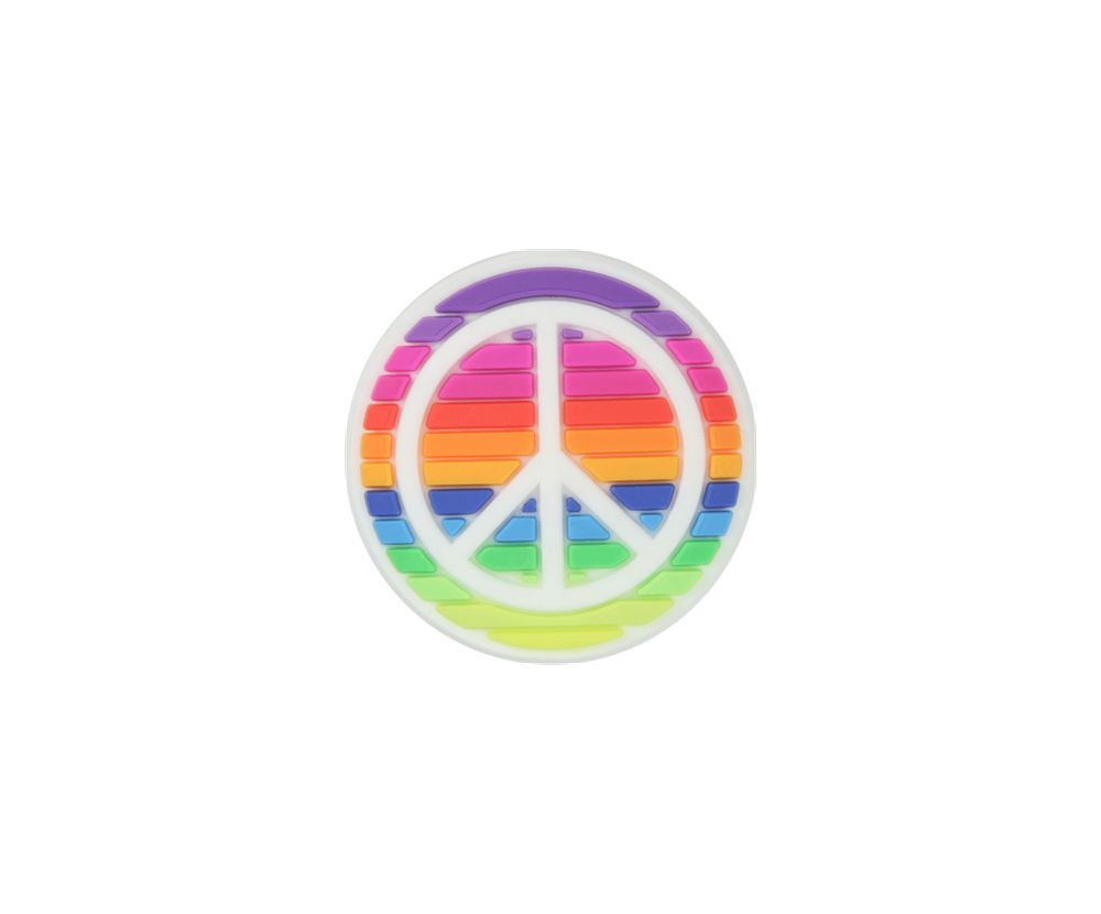 Crocs Rainbow Peace Sign Jibbitz Dame Flerfarvede | 451-VHEAGY