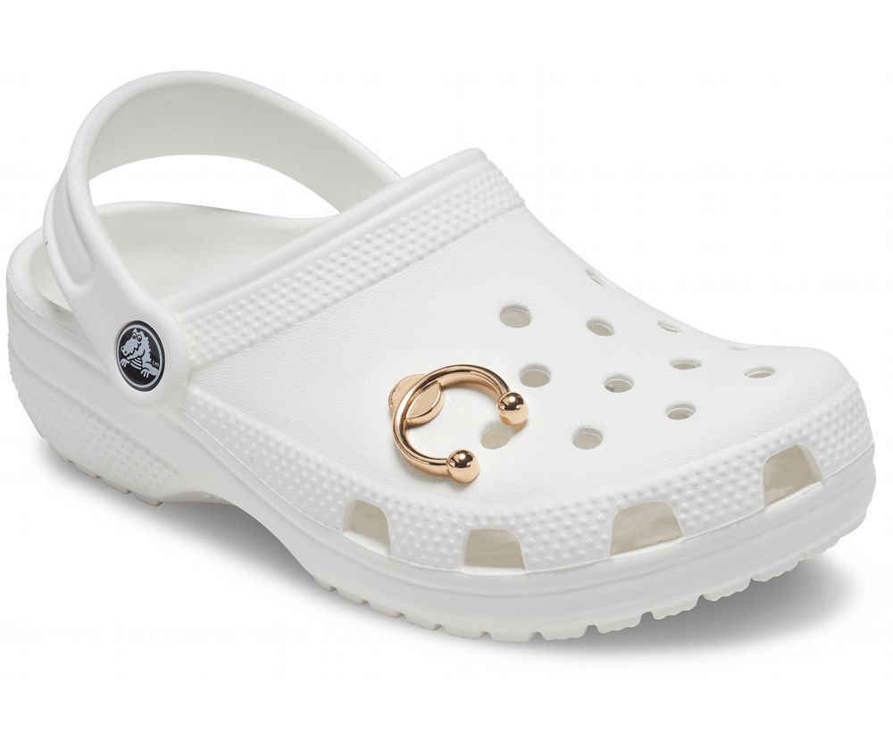 Crocs Ring Jibbitz Dame Guld | 062-LMPZAC