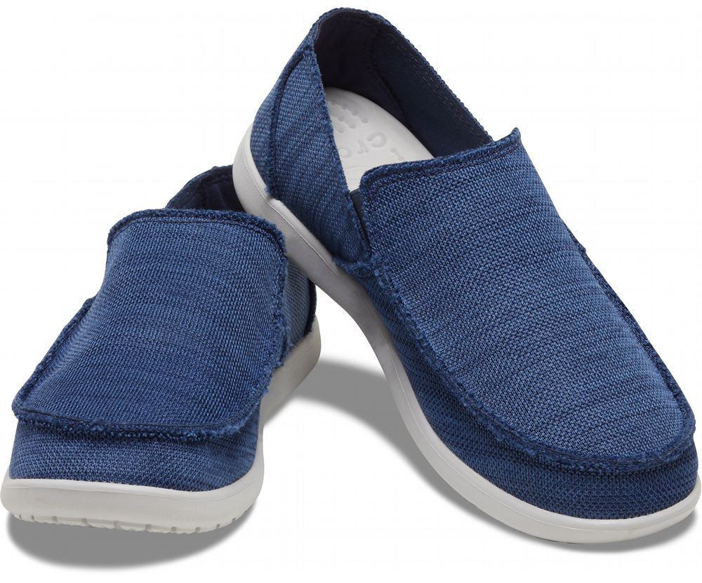 Crocs Santa Cruz Downtime Slip-On Loafers Herre Blå | 081-WVYHZQ