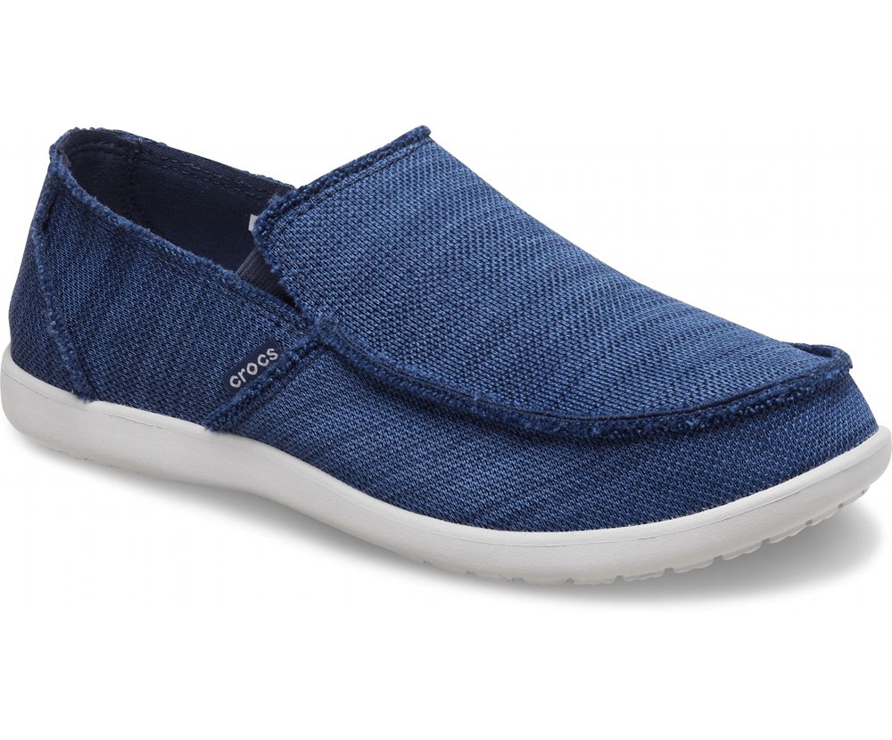 Crocs Santa Cruz Downtime Slip-On Loafers Herre Blå | 081-WVYHZQ