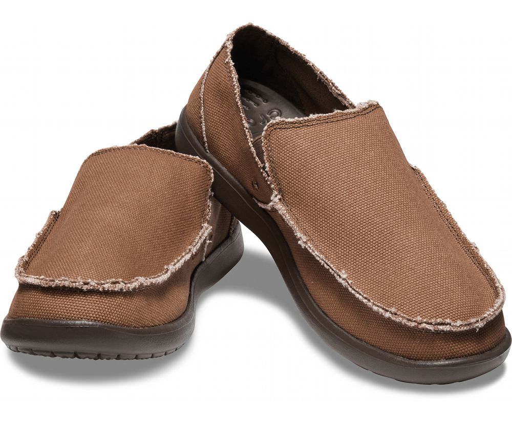 Crocs Santa Cruz Slip-On Loafers Herre Brune | 186-OPIKUE