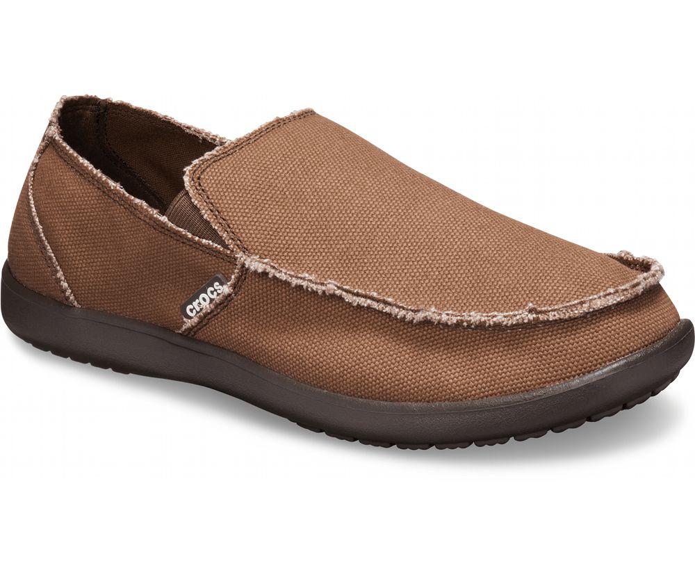 Crocs Santa Cruz Slip-On Loafers Herre Brune | 186-OPIKUE