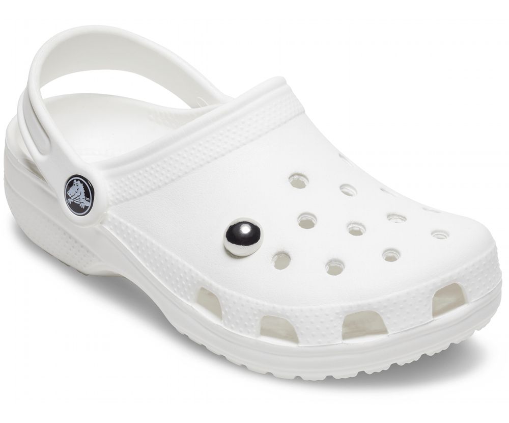 Crocs Silver Dome Stud Jibbitz Dame Sølv | 317-KEAHYR