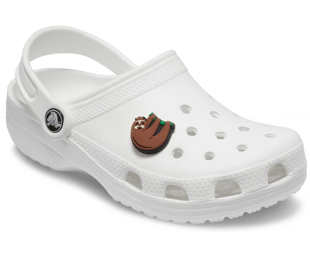 Crocs Sloth Jibbitz Dame Brune | 738-AKUNTY